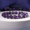  Natural Chevron Amethyst Beaded Crystal Healing Power Natural Men Women Bracelet