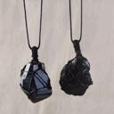  Genuine Raw Black Tourmaline Pendant Unisex Necklace Healing Protection Balance