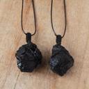  Genuine Raw Black Tourmaline Pendant Unisex Necklace Healing Protection Balance