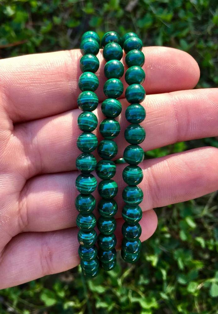 Genuine Malachite Bracelet, Stretchy Crystal Bracelet, Gemstone Bracelet, Bracelet For Men and Women, Healing Crystal