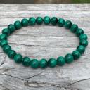  Genuine Malachite Bracelet, Stretchy Crystal Bracelet, Gemstone Bracelet, Bracelet For Men and Women, Healing Crystal