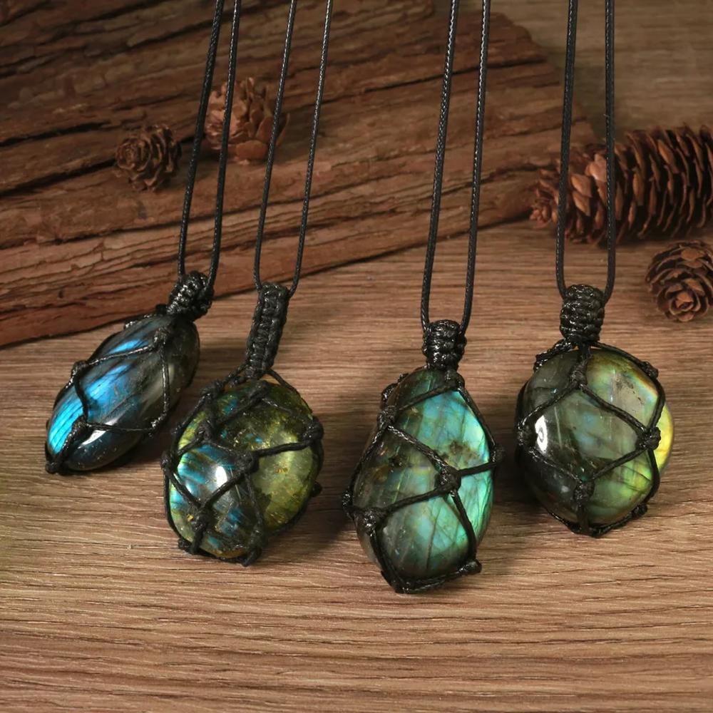 Dragons Heart Labradorite Pendant Healing Meditation Reiki Women Men Necklace