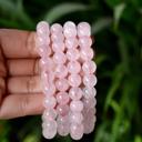  8mm Rose Quartz Gemstone Healing Bracelet Rose Quartz Crystal Bracelet