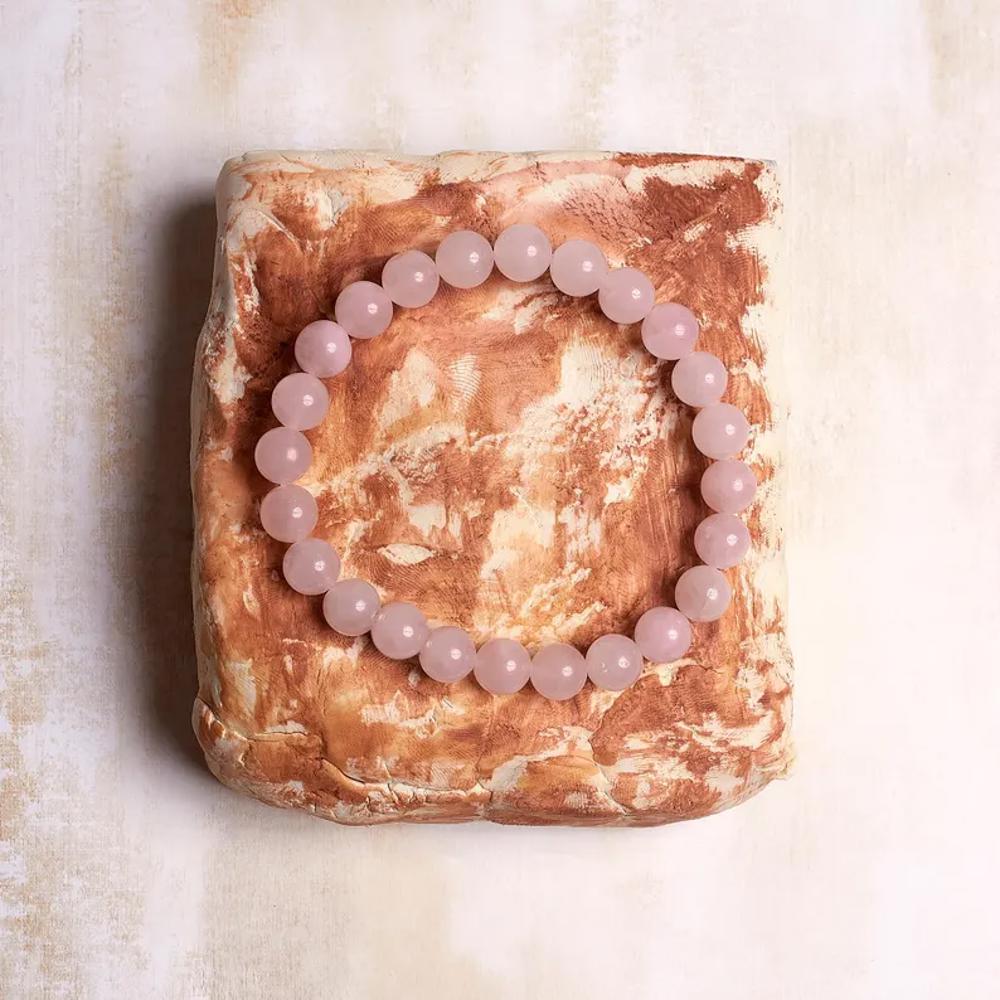 8mm Rose Quartz Gemstone Healing Bracelet Rose Quartz Crystal Bracelet