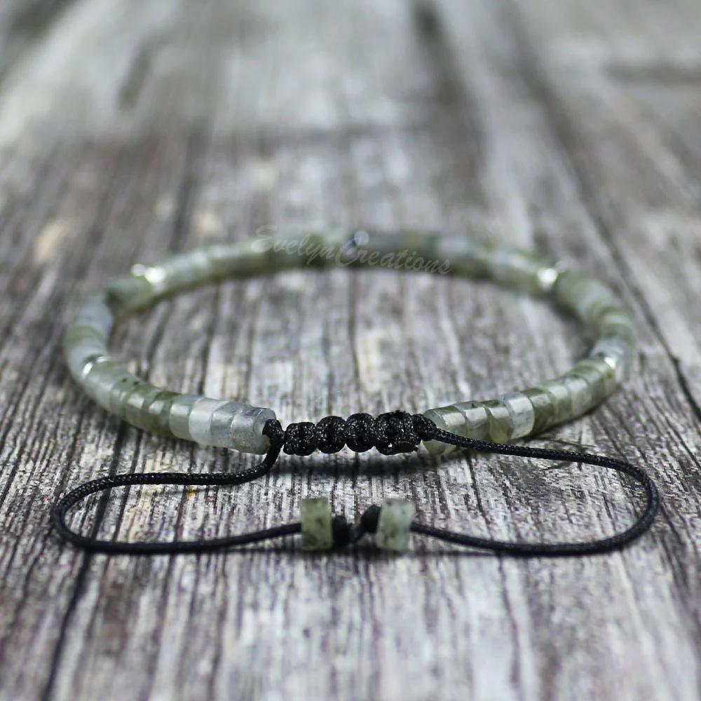 Labradorite Handmade Tibetan Bead Healing Empath Protection Reiki Bracelet Gifts