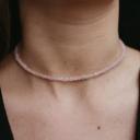  Natural Rose Quartz Beaded Necklace Pink Stone Choker Healing Crystal