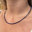  Natural Blue Lapis Beaded Necklace Lapis Lazuli Stone Choker Healing Crystal