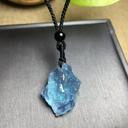  Raw Aquamarine Blue Crystal Pendant Healing Reiki Amulet Women Men Necklace Gift