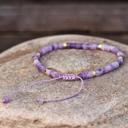  Lepidolite Beads Healing Balance Inner Peace Minimalist Handmade Bracelet Gifts