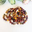  Mookaite Jasper Crystal Bracelet, Healing Crystal Bracelet, Mookaite Jasper Stretch Bracelet, Handmade Gemstone Bracelet