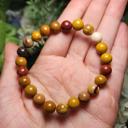  Mookaite Jasper Crystal Bracelet, Healing Crystal Bracelet, Mookaite Jasper Stretch Bracelet, Handmade Gemstone Bracelet