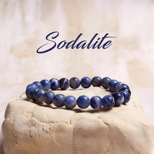 Women Blue Friendship Bracelet Sodalite Crystal Bracelet, Healing Crystal Bracelet, Stretch Bracelet, Mala Bracelet, Handmade Bracelet for Women, Crystal Bracelet 