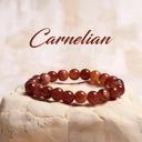  Carnelian Crystal Bracelet, Healing Crystal Bracelet, Carnelian Stretch Bracelet, Handmade Gemstone Bracelet, Womens Bracelet