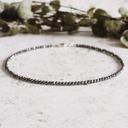  Natural Hematite Dainty Anklet Bracelet Delicate Faceted Crystal Anklet Gift