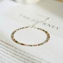  Indian Moss Agate Crystal Anklet Minimalist Healing Jewelry Gift