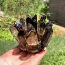  310g+ New Find Smoky Quartz Phantom Cluster Geode Quartz Crystal Ornaments Decor