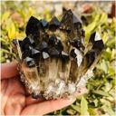  310g+ New Find Smoky Quartz Phantom Cluster Geode Quartz Crystal Ornaments Decor