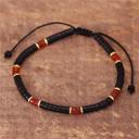  Black Onyx & Red Agate Beads Healing Inner Peace Spiritual Women Men Bracelet