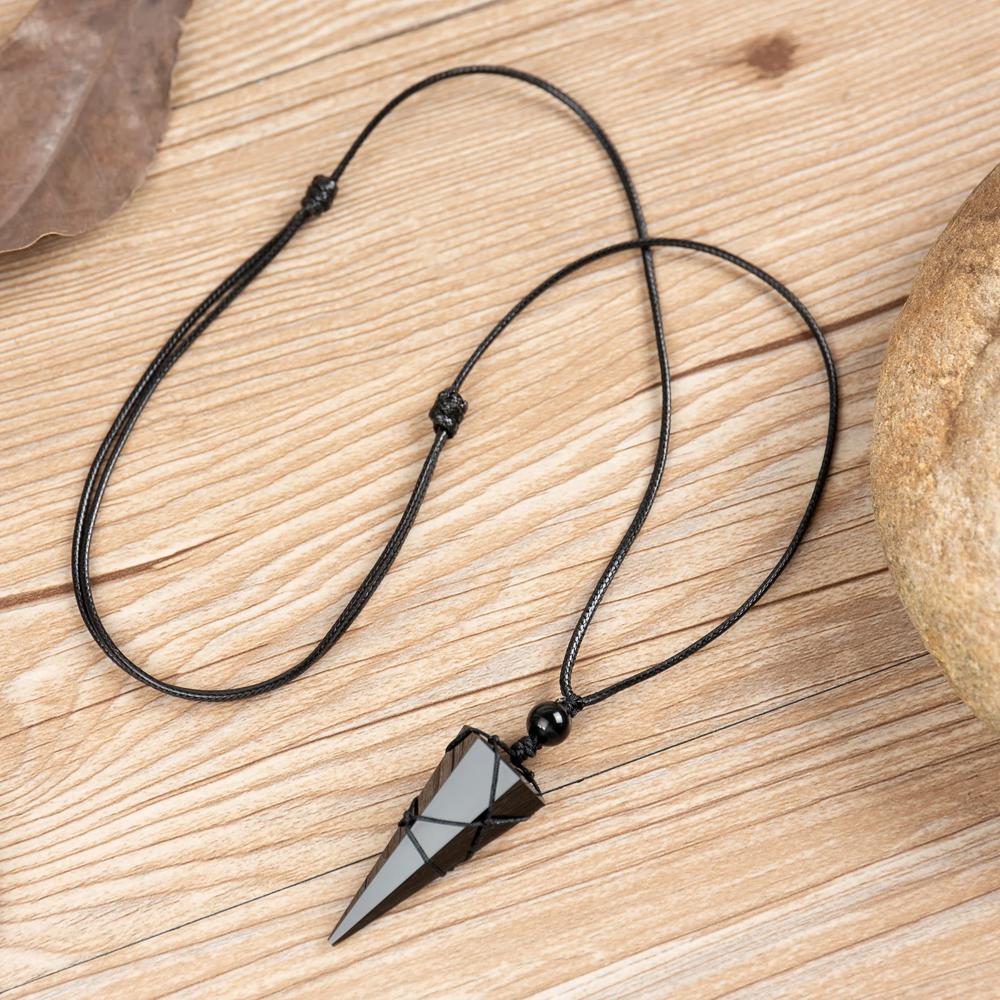 Natural Obsidian Gemstone Healing Pendant Necklace