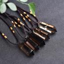  Raw Smoky Quartz Pendant Healing Amulet Talisman Hexagonal Point Necklace Gifts