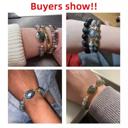  Natural Labradorite Stone Bead Handmade Healing Amulet Women Bracelet Xmas Gifts