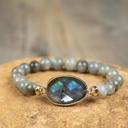  Natural Labradorite Stone Bead Handmade Healing Amulet Women Bracelet Xmas Gifts