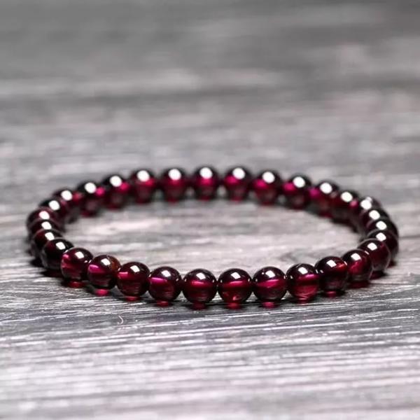 Dainty Garnet Gemstone Beads Healing Reiki Chakra Grounding Women Bracelet Gifts