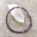  Natural Amethyst 4mm Beaded Crystal Healing Energy Stretch Handmade Bracelet