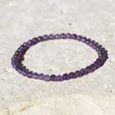  Natural Amethyst 4mm Beaded Crystal Healing Energy Stretch Handmade Bracelet