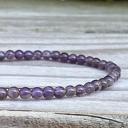  Natural Amethyst 4mm Beaded Crystal Healing Energy Stretch Handmade Bracelet