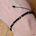  Natural Black Obsidian Stone Bracelet Black Gemstone Bracelet for Protection