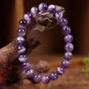  Handmade Natural Chevron Amethyst Balance Round 10MM Bead Healing Reiki Bracelet