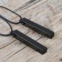  Natural Black Obsidian Tube Crystal Pendant Necklace Protection Stress Relief (1 piece)