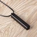  Natural Black Obsidian Tube Crystal Pendant Necklace Protection Stress Relief (1 piece)