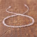  Natural Clear Quartz Stone Dainty Bracelet Clear Crystal Bracelet Handmade