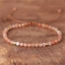  Sunstone Beads Peachy Crystal Healing Balance Reiki Dainty Women Bracelet Gifts