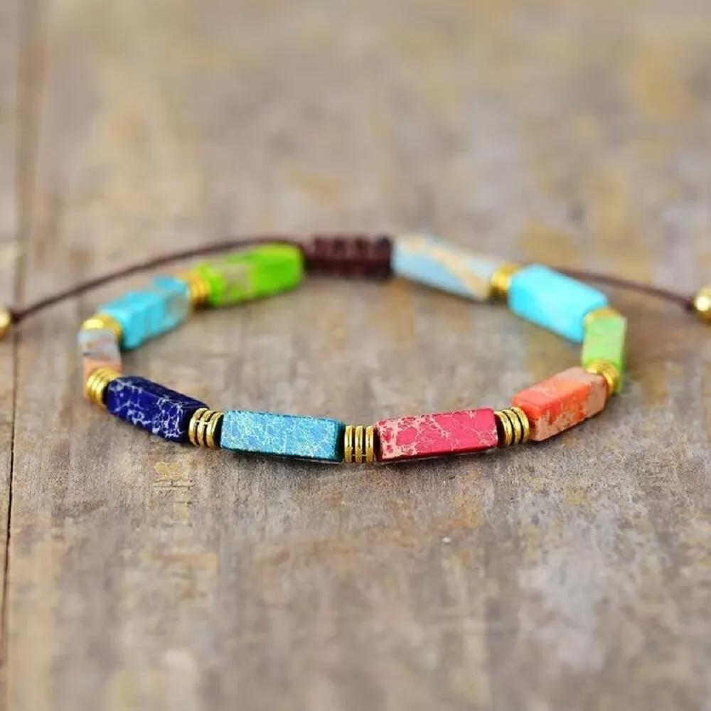 Natural Gemstone 7 Chakra Zodiac Braided Bracelet for Spiritual Protection