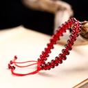  Natural Garnet Bead Gemstone Women Healing Reiki Luck Amulet Anklets