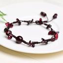  Natural Garnet Beads Chips Handmade Braided Healing Women String Bracelet Gifts