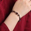  Natural Garnet Beads Chips Handmade Braided Healing Women String Bracelet Gifts