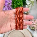  Natural Red Jasper 4mm Small Beads Healing Lucky Women Layering Bracelet Gift