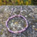  Natural Amethyst Stone Beaded Braided Dainty Bracelet for Anxiety Relief