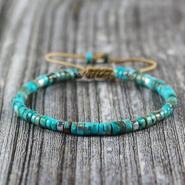 Natural Turquoise Dainty Bracelet