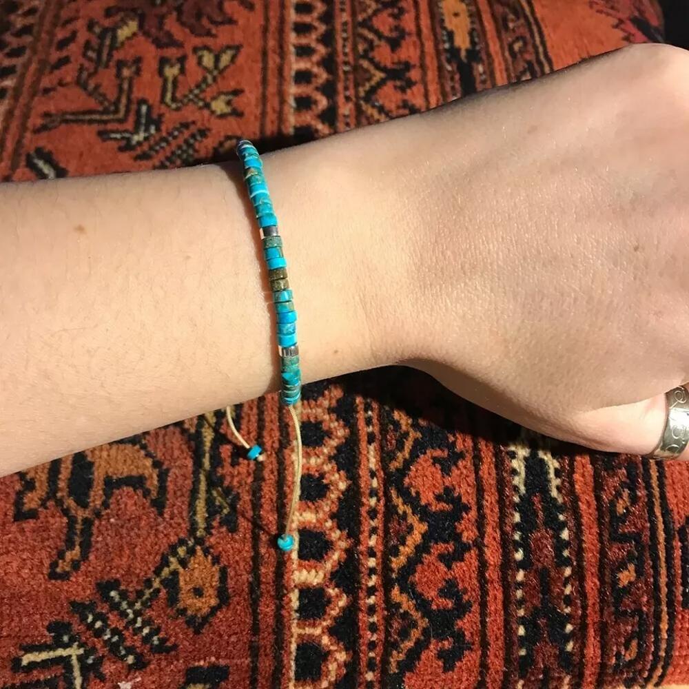 Natural Turquoise Dainty Bracelet