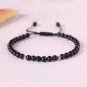  Black Obsidian Gemstone Dainty Bracelet Delicate Crystal Bracelet Minimalist