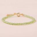  Natural Peridot Stone Dainty Bracelet Tiny Beads Minimalist Green Crystal Bracelet Minimalist