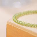  Natural Peridot Stone Dainty Bracelet Tiny Beads Minimalist Green Crystal Bracelet Minimalist