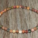  Natural 4mm Red Creek Jasper Stone Bracelet Healing Crystal Stretch Bracelet