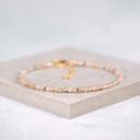  Minimalist Sunstone Peach Crystal Beads Healing Balance Dainty Women Bracelet