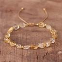  Natural Citrine Crystal Gemstone Handmade Healing Grounding Women Bracelet Gifts